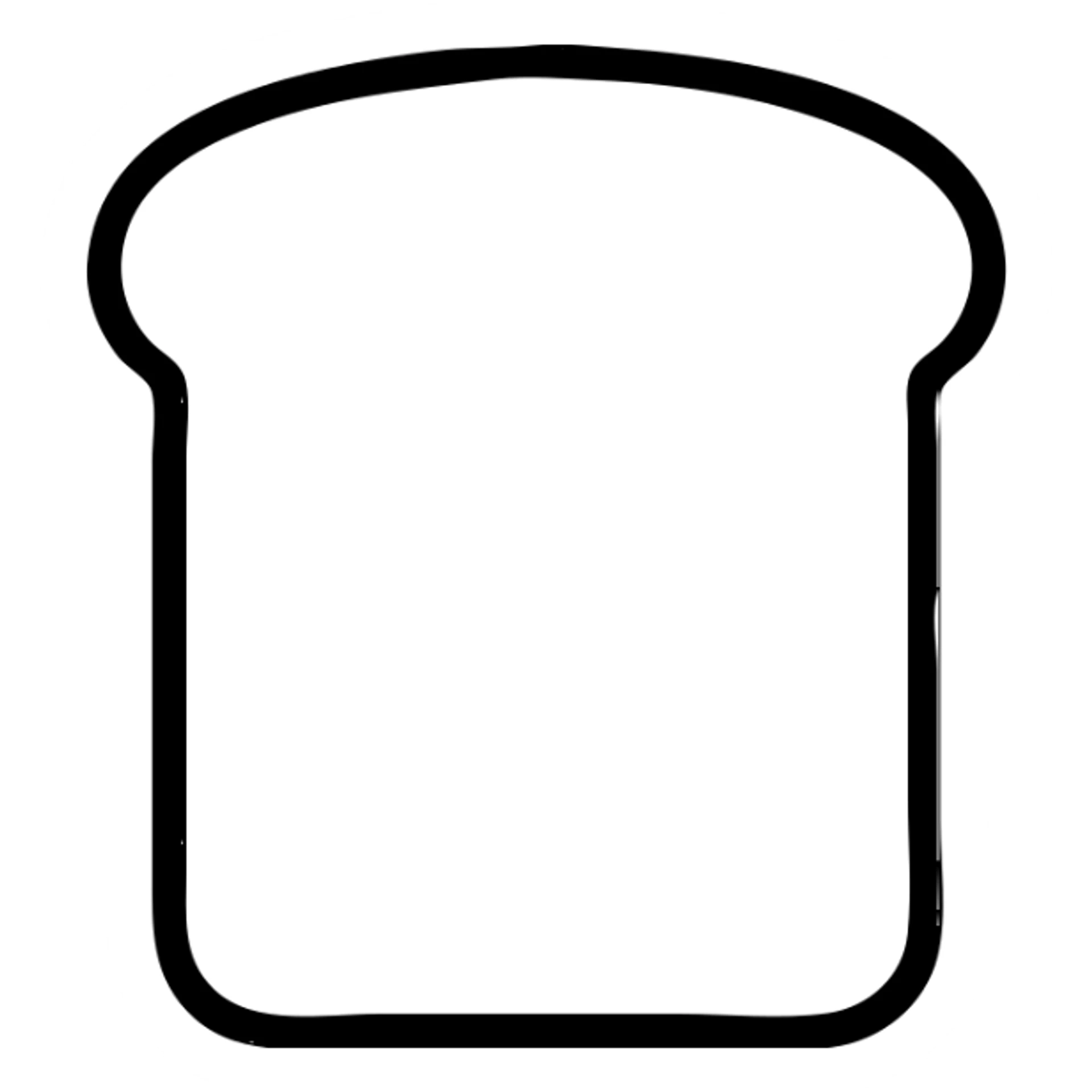 piece of toast with grey tone, minimal style sticker