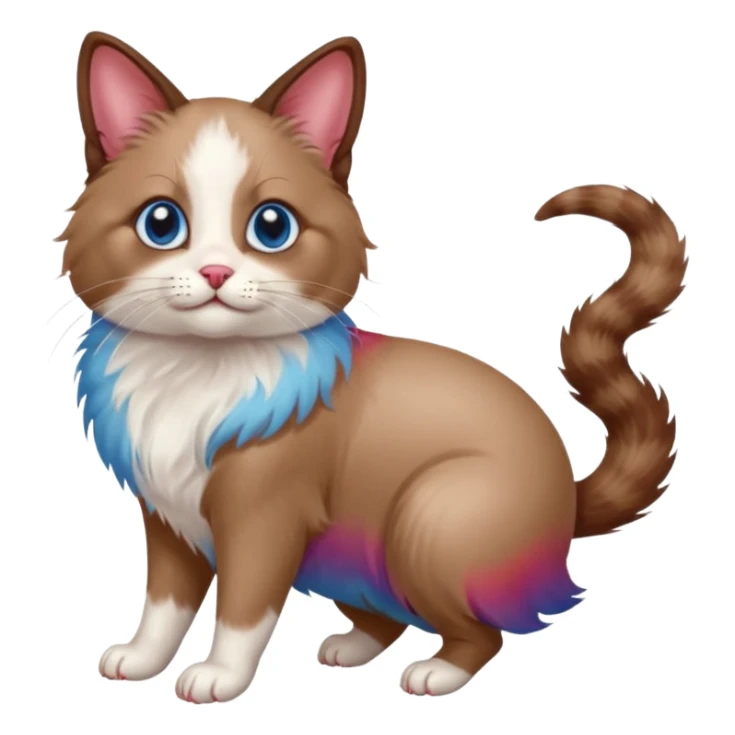 Rats pooping dogs running rose nail polish rainbow ragdoll sticker