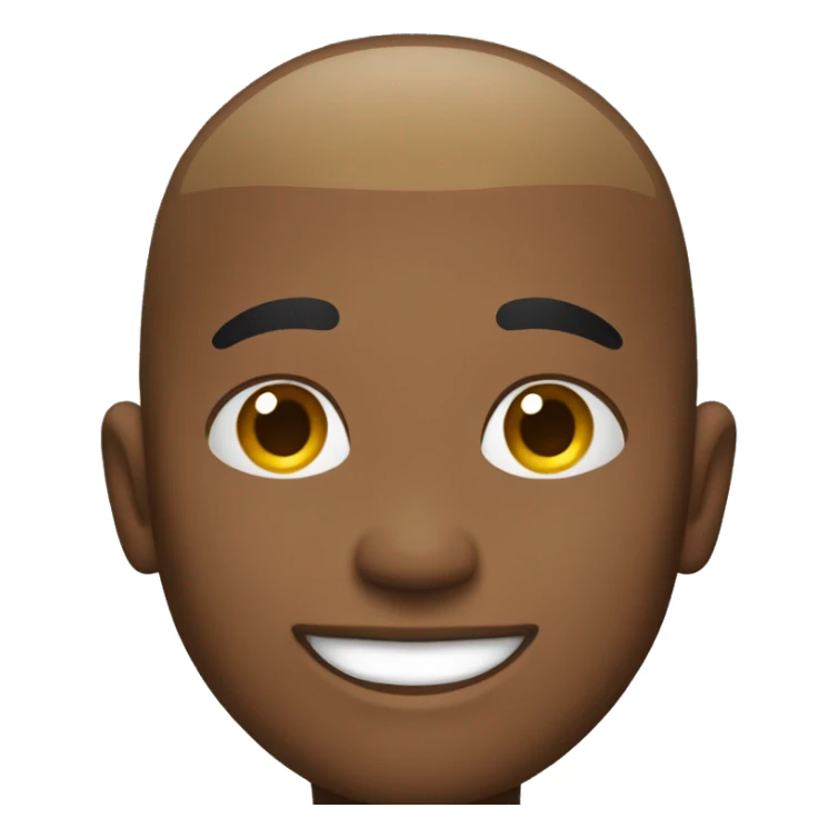 black man with a buzzcut and fade smiling  sticker