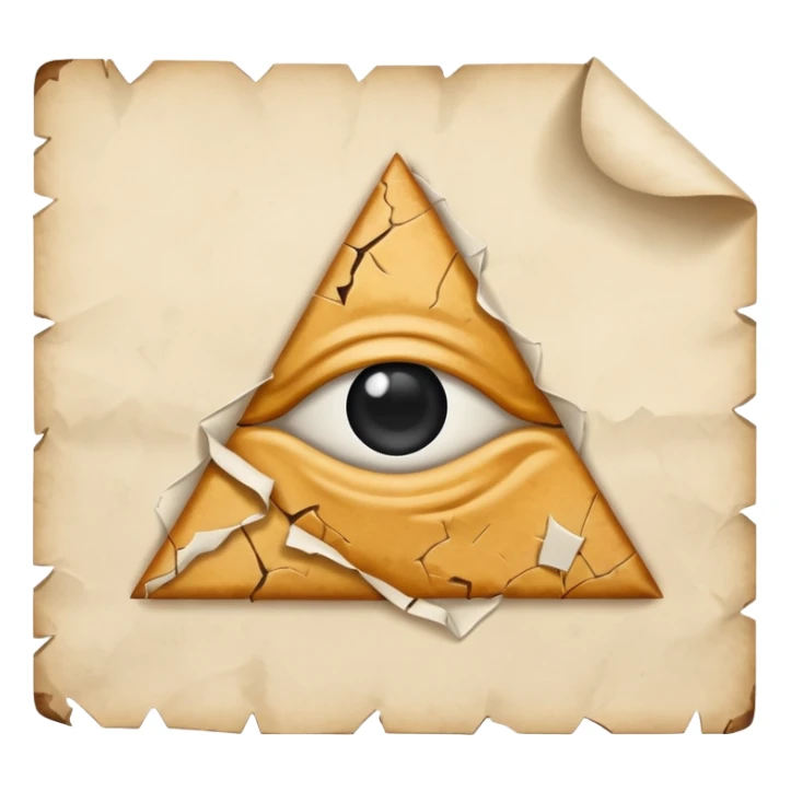 illuminati Paper contract with bite marks tearing through the signature field. sticker