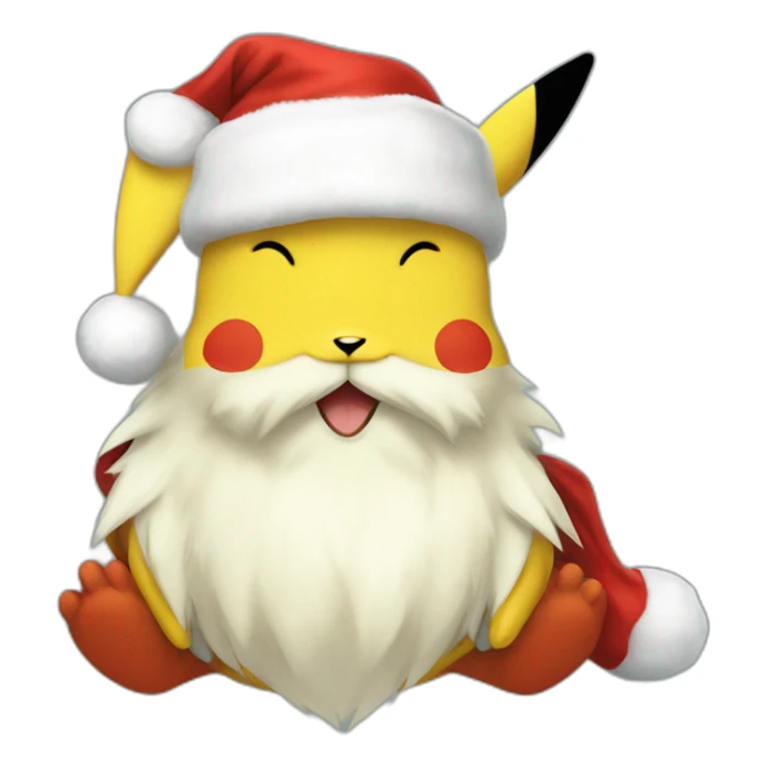 pikachu santa sticker