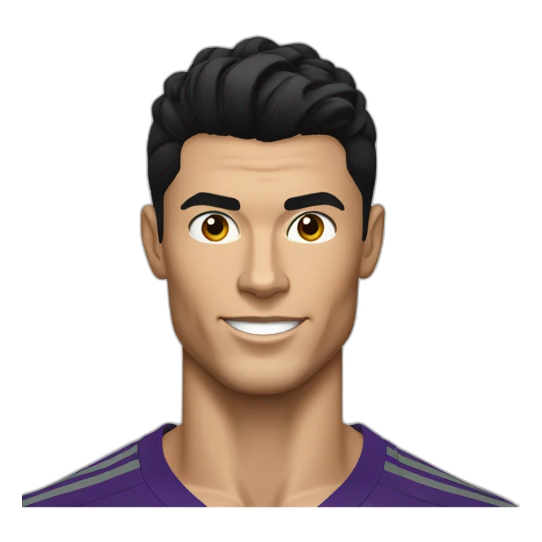 cristiano ronaldo black hair sticker
