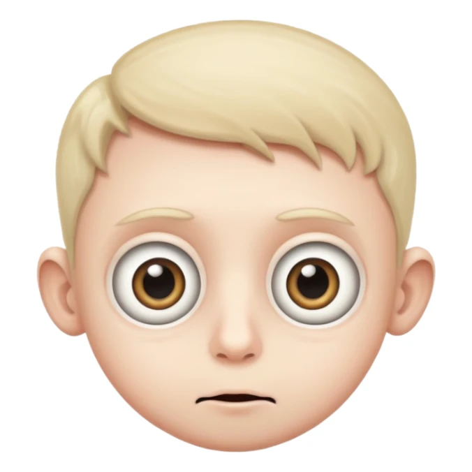 Little man with three big eyes sticker