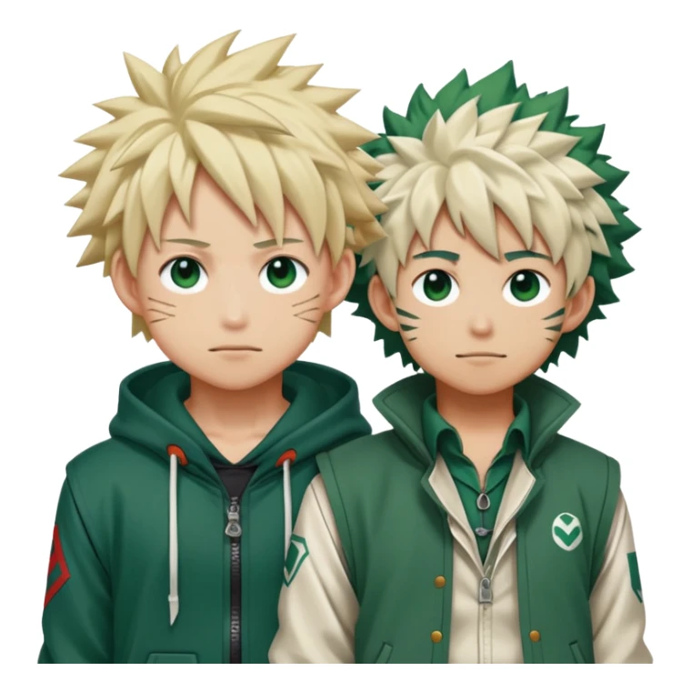 Bakugo and Deku from My Hero Academia together sticker
