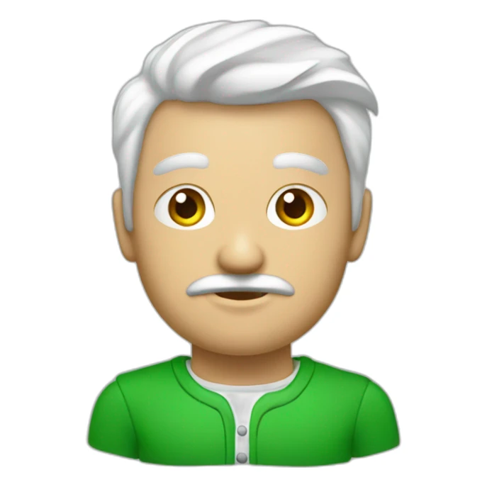 hombre-blanco-con-canas-ojos-verdes sticker