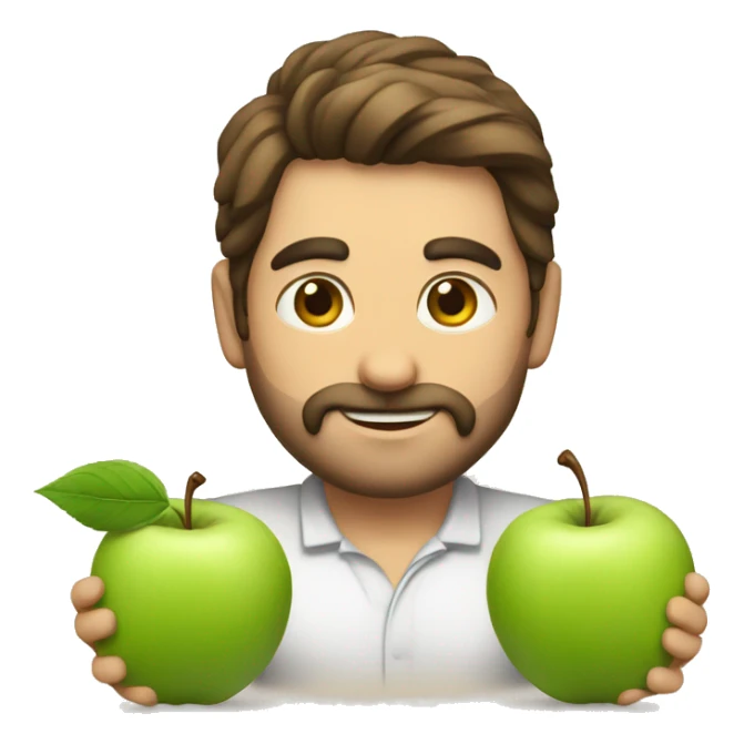 Manzana y cebolleta serie sticker