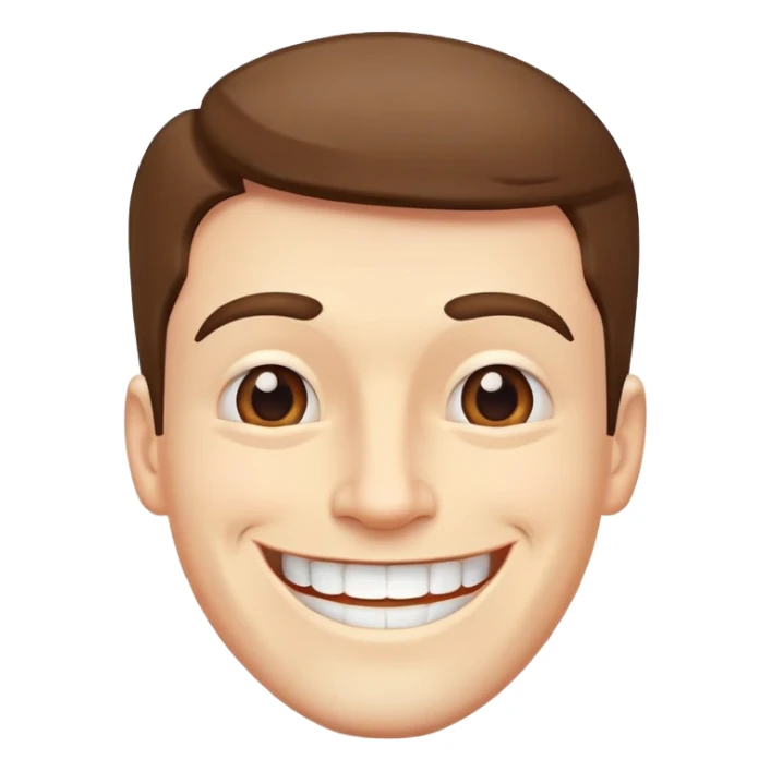 man with a wide smile and square jaw sticker