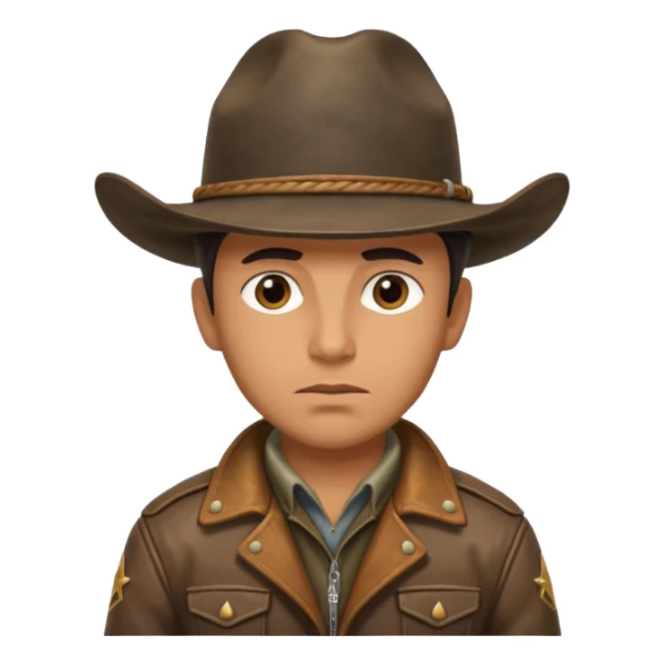 a cowboy with 1000 yard, stare World War II sticker