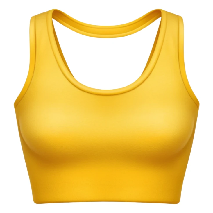 super realistic isolated yellow cashmere crop top sticker