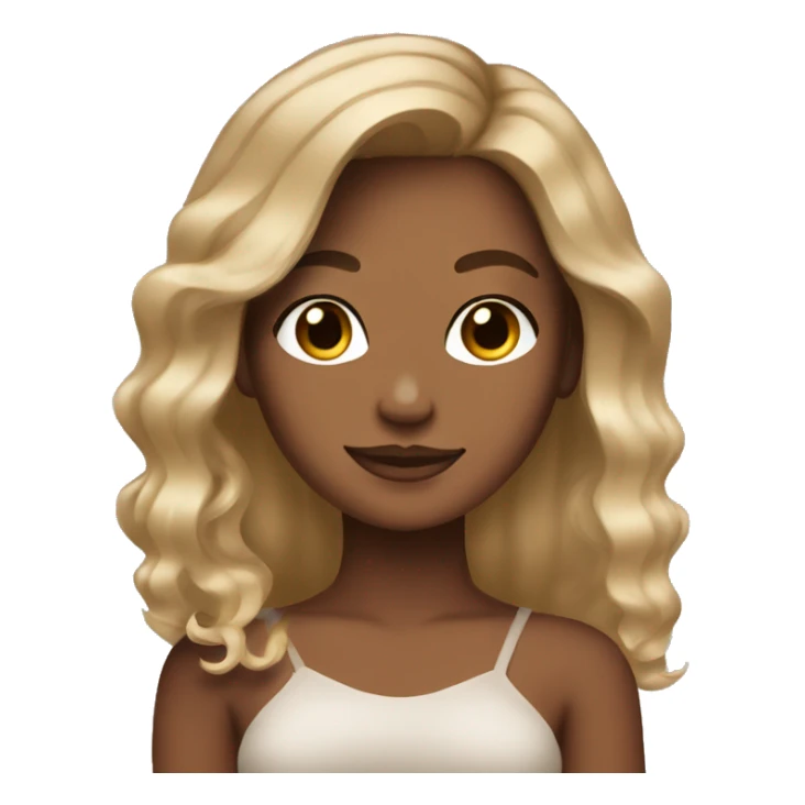 Tan skin girl with balayage brown blonde hair sticker