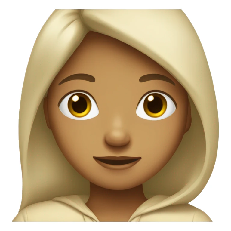 Girl wearing pijama beige  sticker