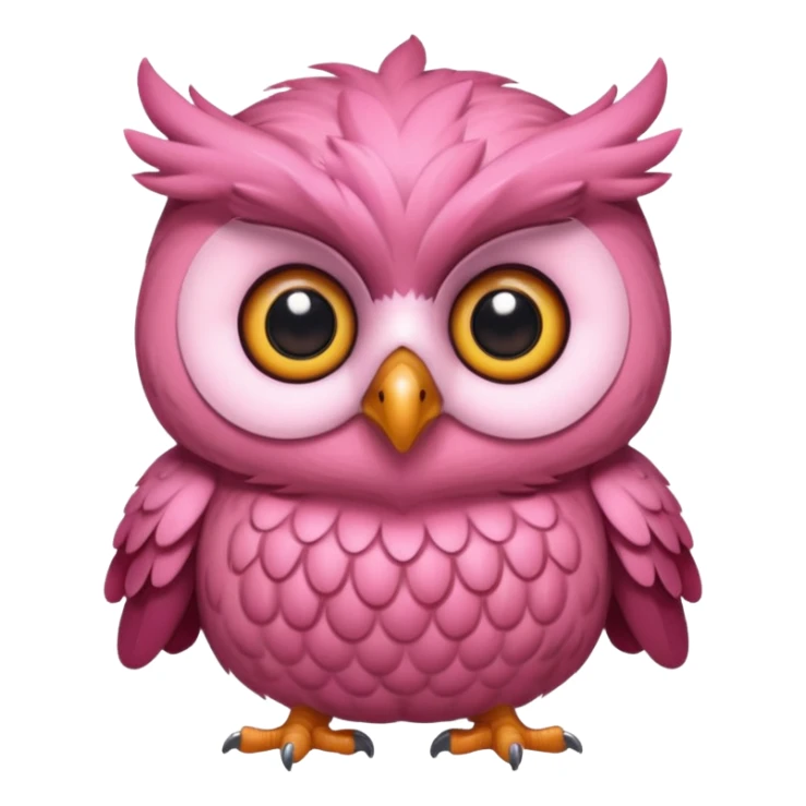 image of a pink owl sticker