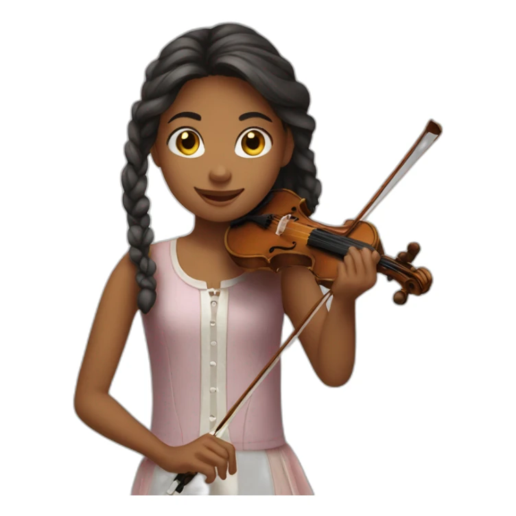Girl-playing-the-violin sticker