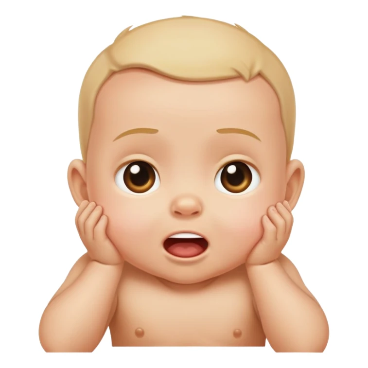 Whining, happy, baby  sticker