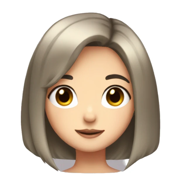 bob hair, anime girl, heart eyes sticker