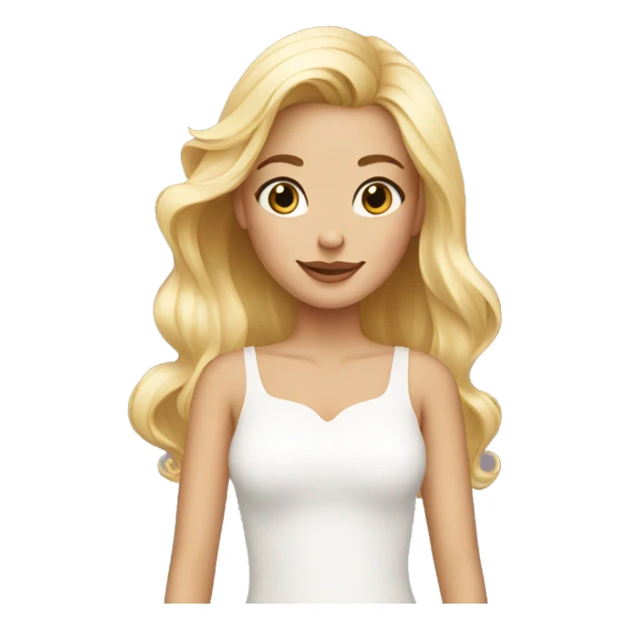 blond girl with polish on sticker