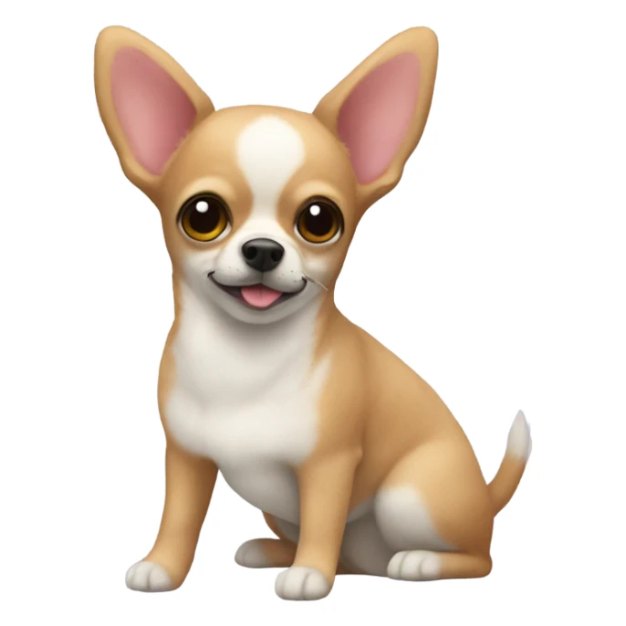 Stuffed animal half bunny and half chihuahua  sticker