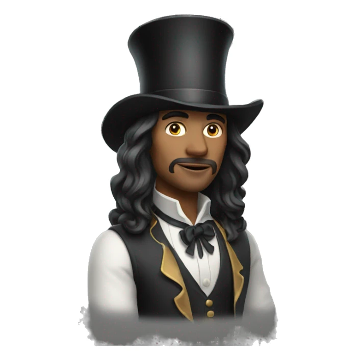 magician with long hair sticker