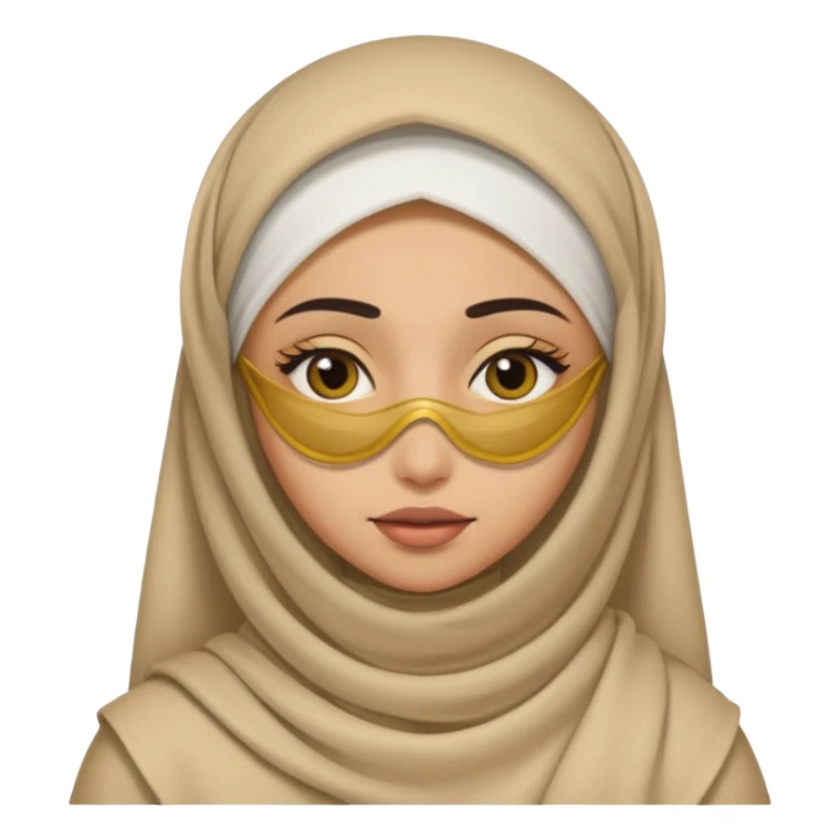 arab GIRL with niquab cover eye sticker