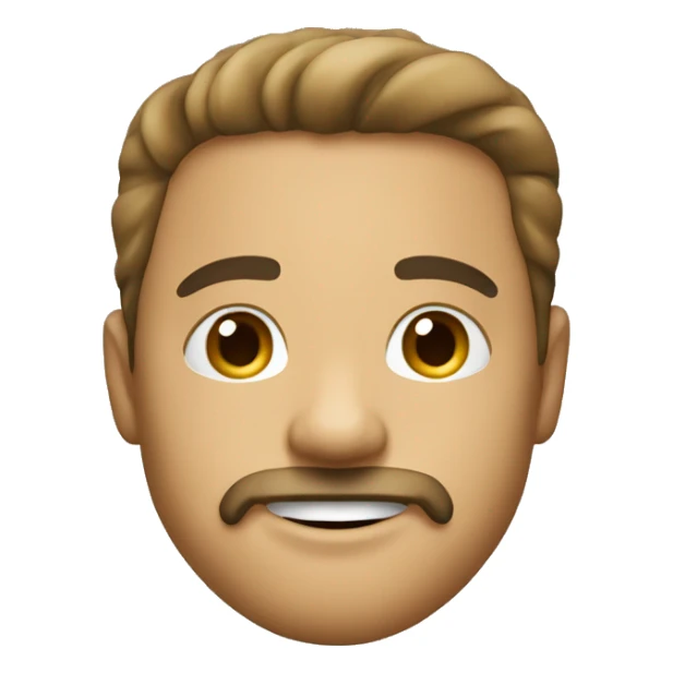 "Hi AI, please create an emoji with a goatee. It should have a friendly, smiling face and a small, stylish goatee on the chin. Thanks!" sticker