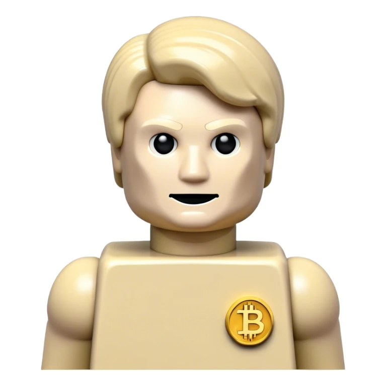 hackeur lego homme bitcoin sticker