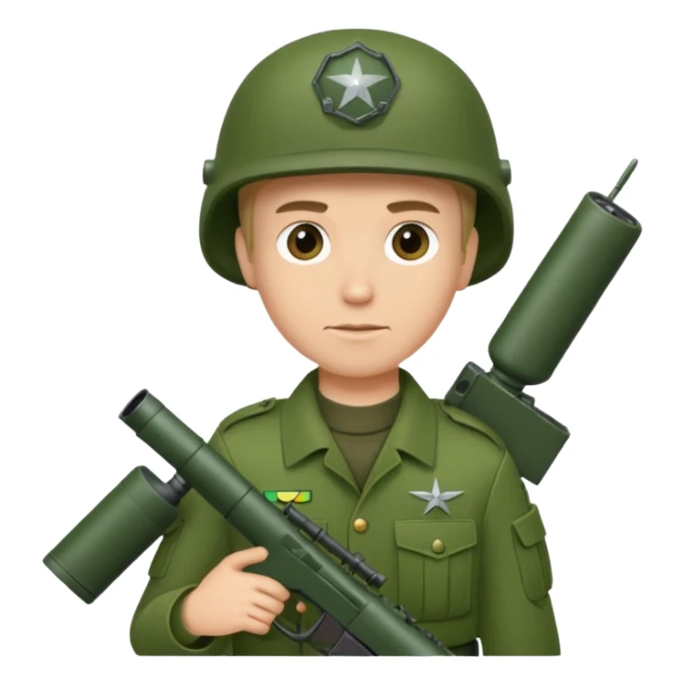 
solder with anti-tank missile system sticker