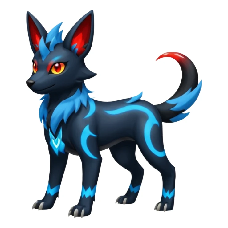 Luxray-Zeraora-Manectric-Umbreon-Houndoom-Pokémon-Fakémon-hybrid-creature sticker