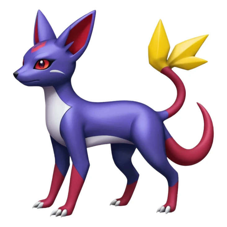 Sneasel-Zangoose-Genesect-Umbreon-fusion-hybrid, full body sticker