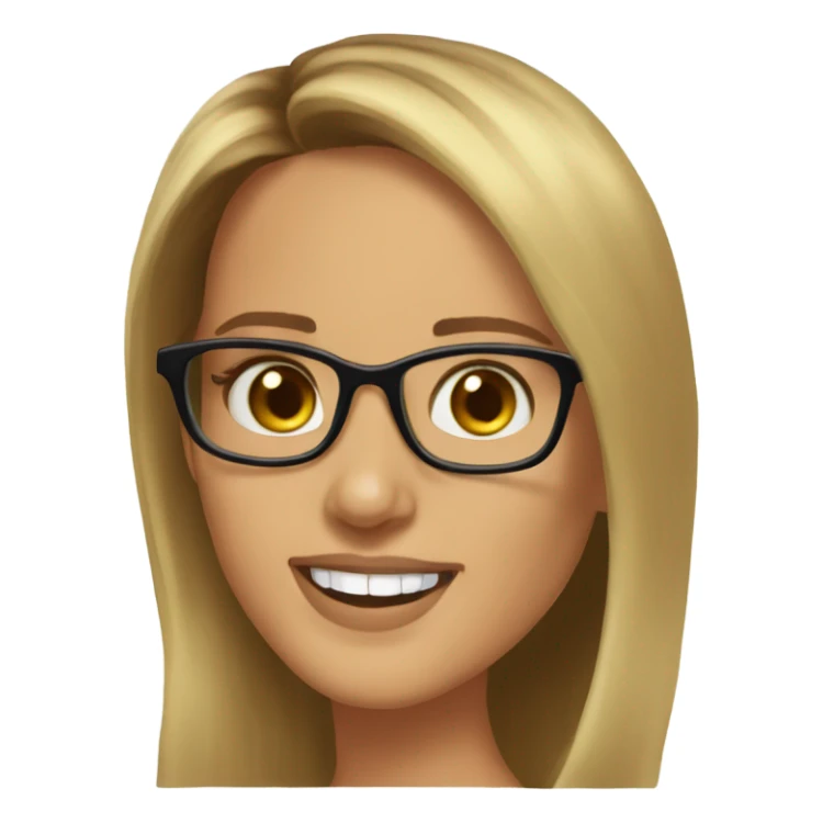 Caucasian Jessica alba with glasses  sticker