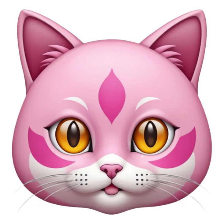 Pembe bir kedi kuyruğu İnce sticker