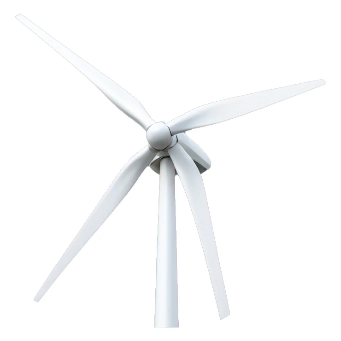 photorealistic wind turbine with perfectly straight propellers sticker