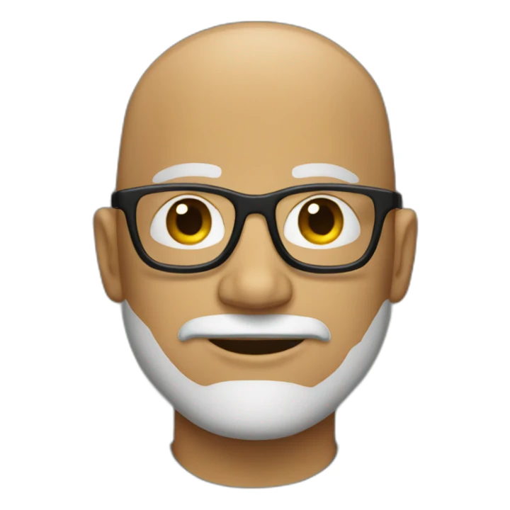 bald man with glasses and light beard sticker