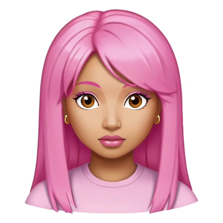 Nicki Minaj with pink hair sticker