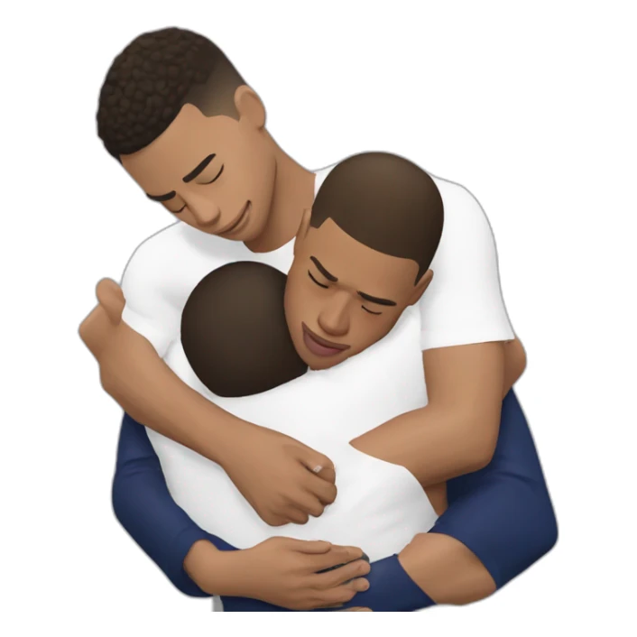 Jude Bellingham hugging Florentino Perez and Mbappe crying behind him sticker