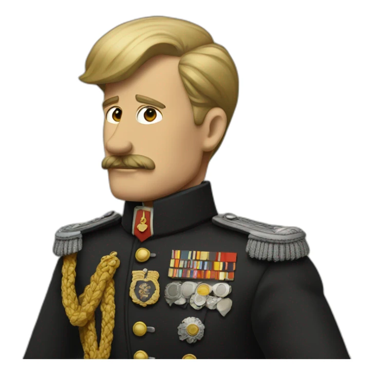 Calvin dressed as a 20th century German dictator sticker