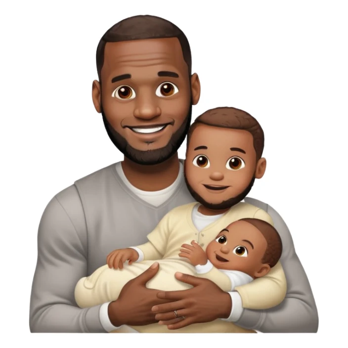 make a funny lebron with a white baby sticker