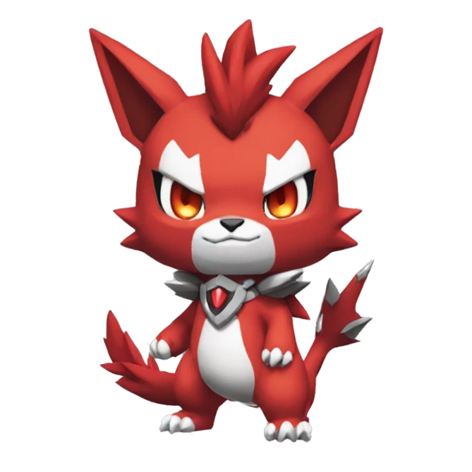 Full body cute cool Guilmon-Zoroark-Zangoose-Incineroar sticker