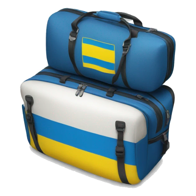 travel bag with ukrainian flag sticker