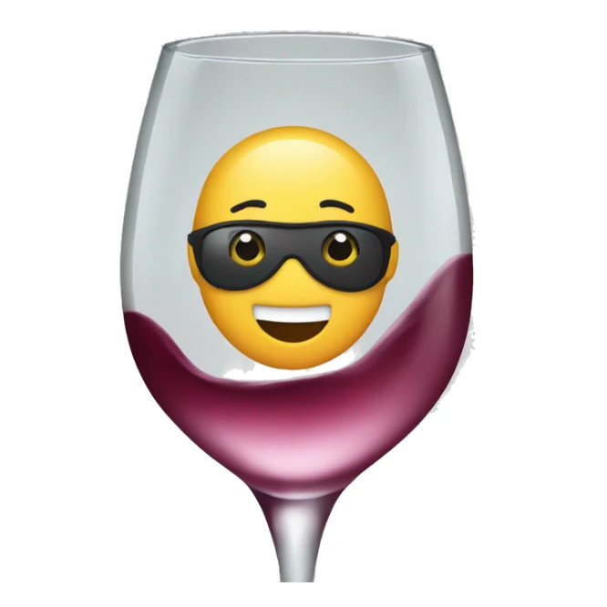 A swimmer in a glass of wine sticker