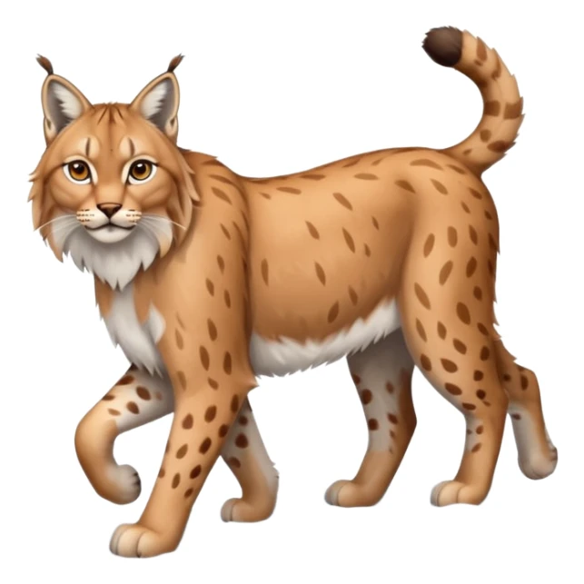 Eurasian Lynx walking in the snow beautiful aesthetic full image scenery sticker