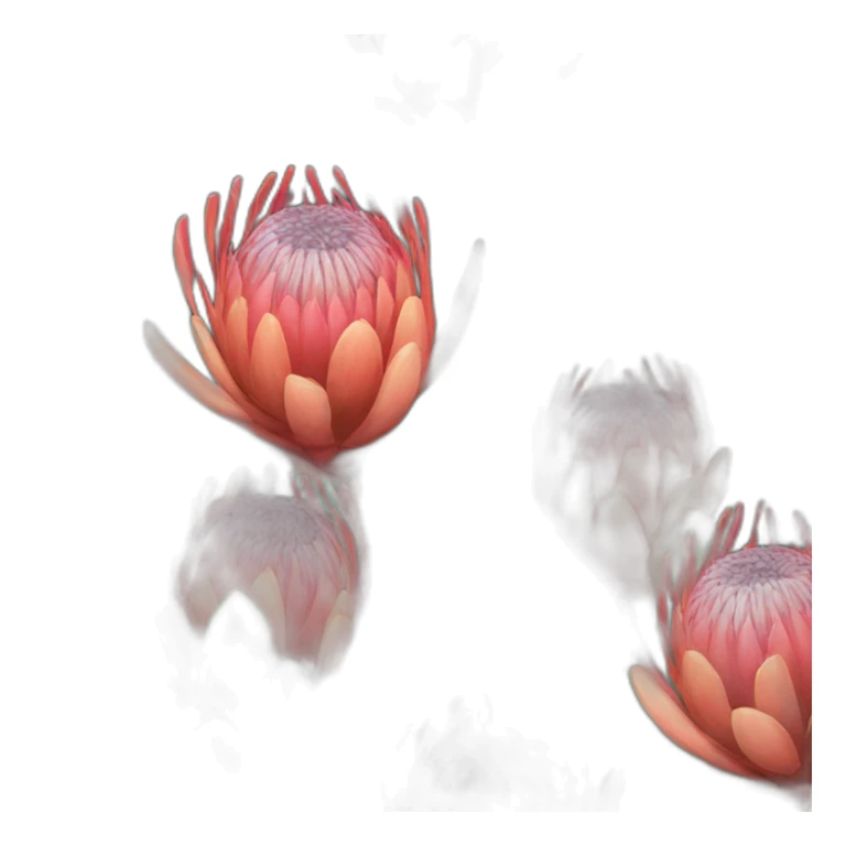 classic protea bold colours cartoon style sticker