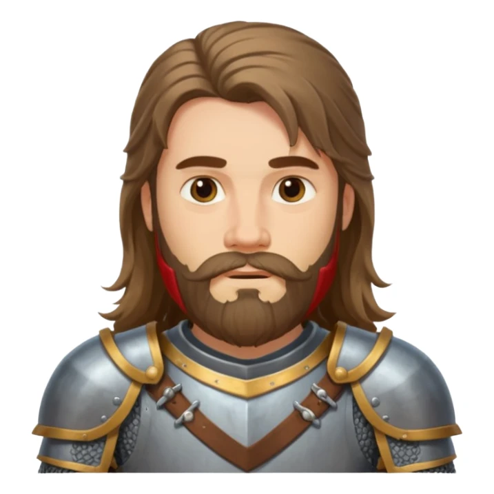 BEARDED Knights long hair long beard sticker