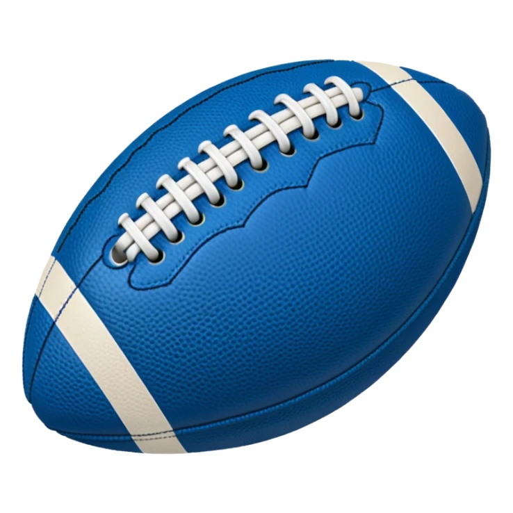 blue american football ball sticker