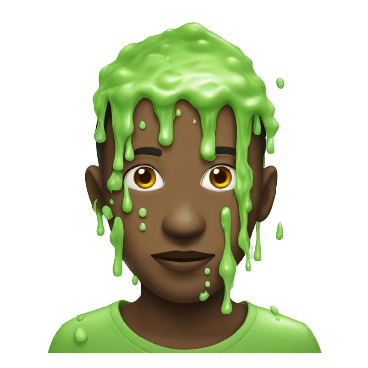 person covered in slime with white eyes  sticker