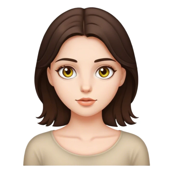 brunette girl with hazel eyes  sticker