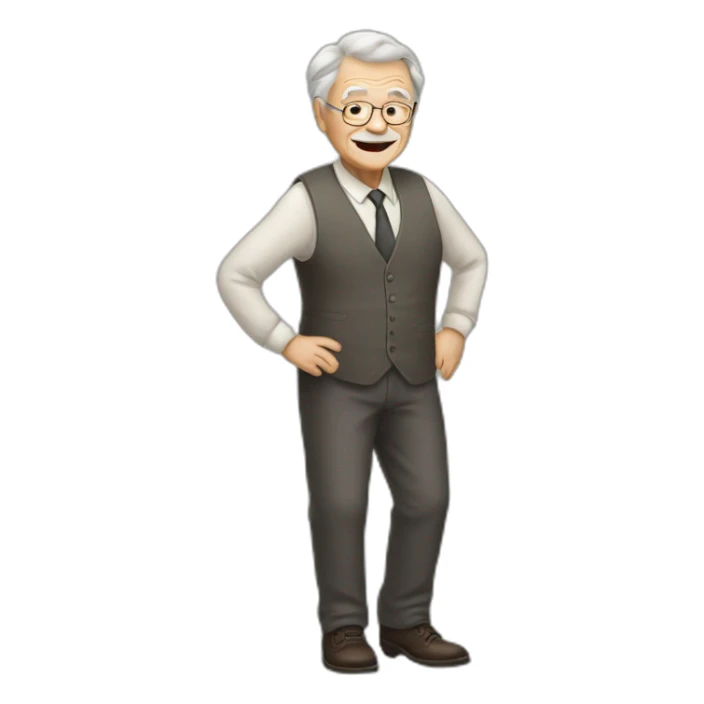 Old grandpa wearing heels and a dress sticker