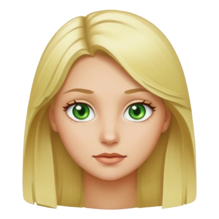 blonde girl with green eyes  sticker