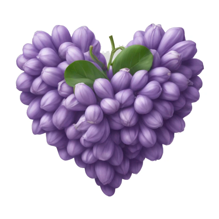 lilac heart adorned with garlic garland sticker