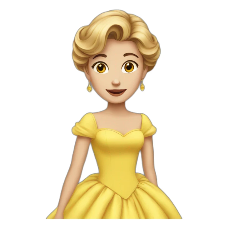 Anastasia with her yellow dress sticker