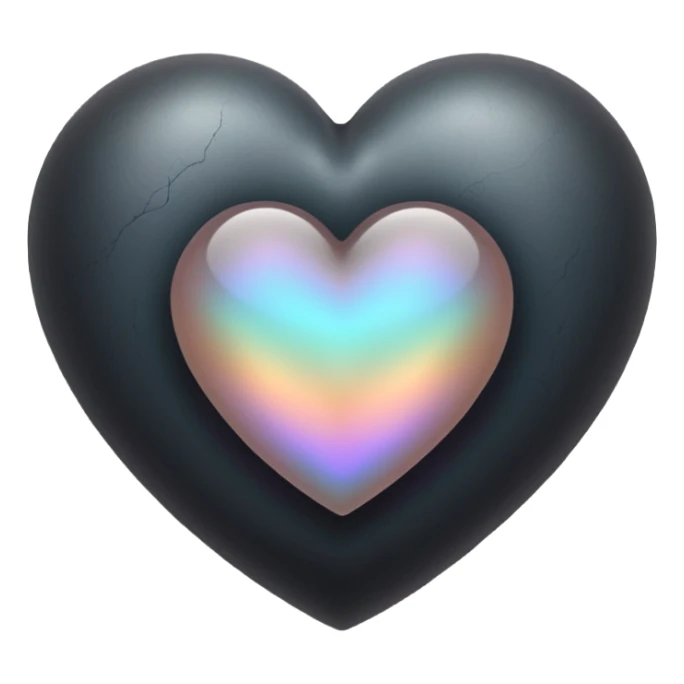 goth themed heart with a dark moonstone sticker